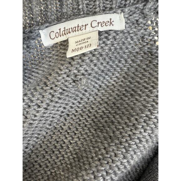 Coldwater Creek Women’s Cotton Dress Gray Knit Sz M (10-12) - Picture 5 of 5